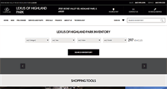 Desktop Screenshot of lexusofhighlandpark.com