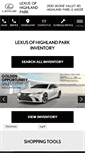 Mobile Screenshot of lexusofhighlandpark.com