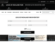 Tablet Screenshot of lexusofhighlandpark.com